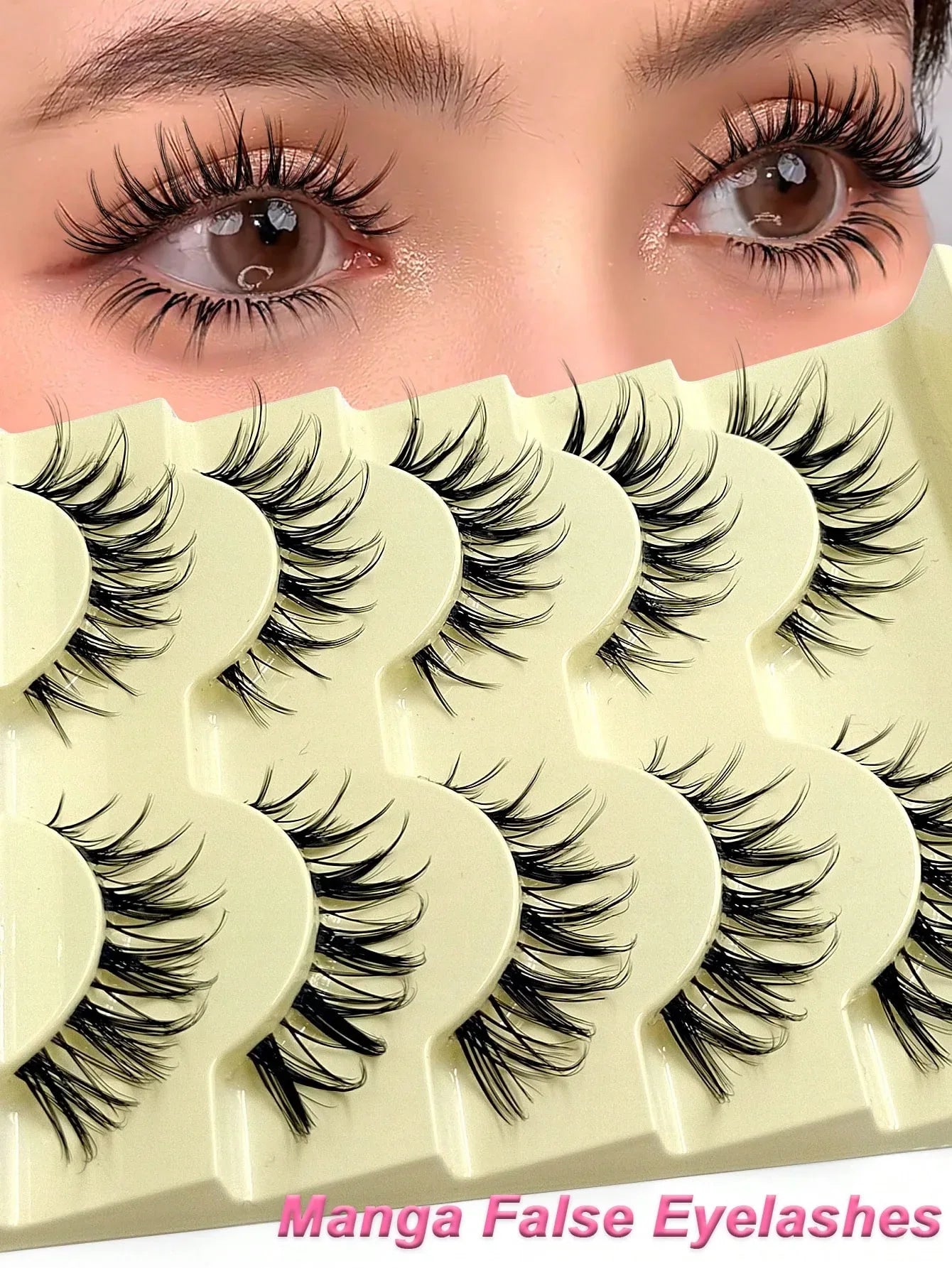 Spiky Manga False Eyelashes – 2–10 Pairs - alotasawkli