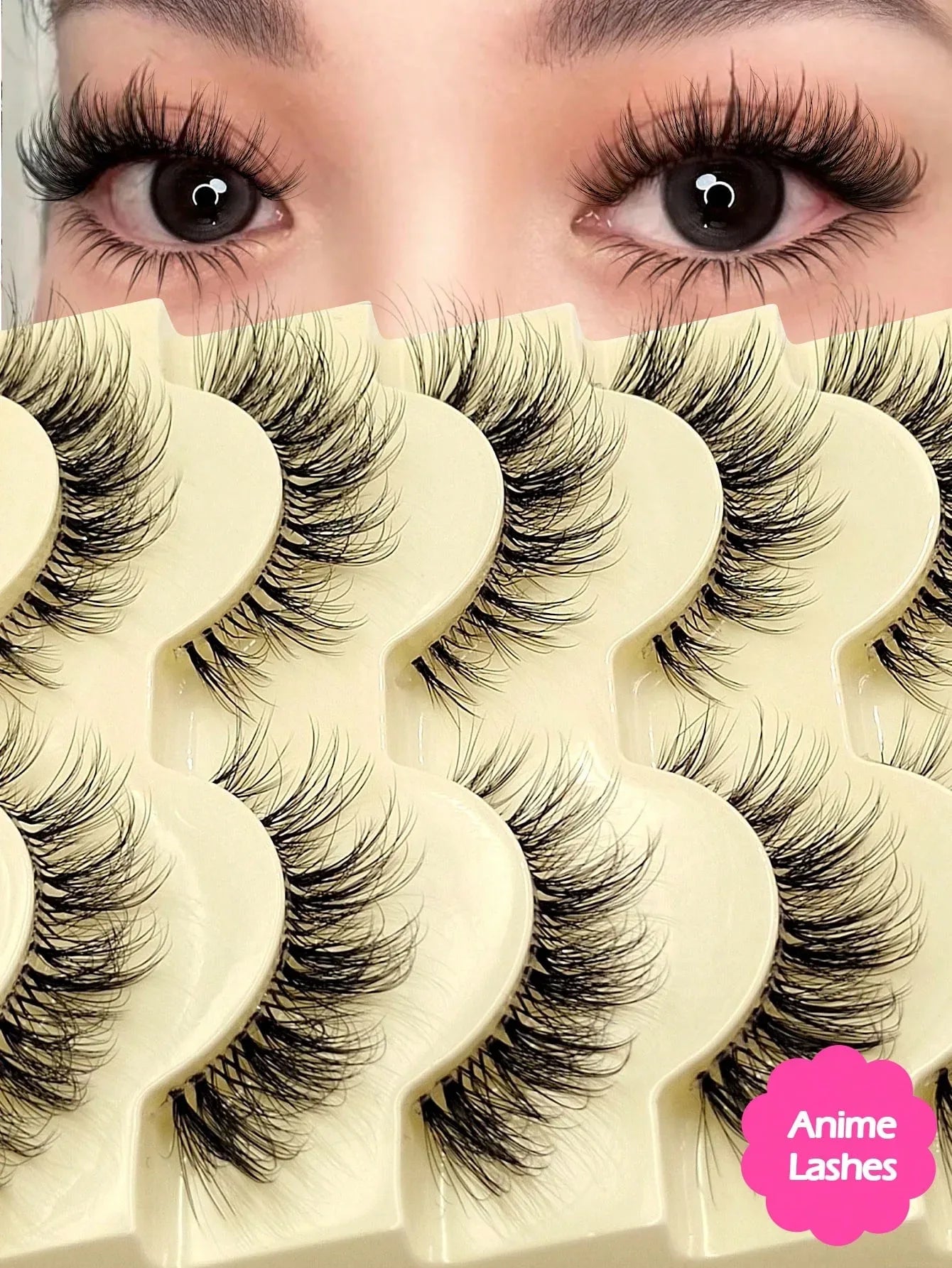 Spiky Manga False Eyelashes – 2–10 Pairs - alotasawkli