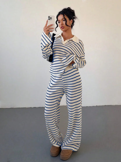 SHEIN- Women's Loose Fit Set: V-neck top with long - alotasawkli