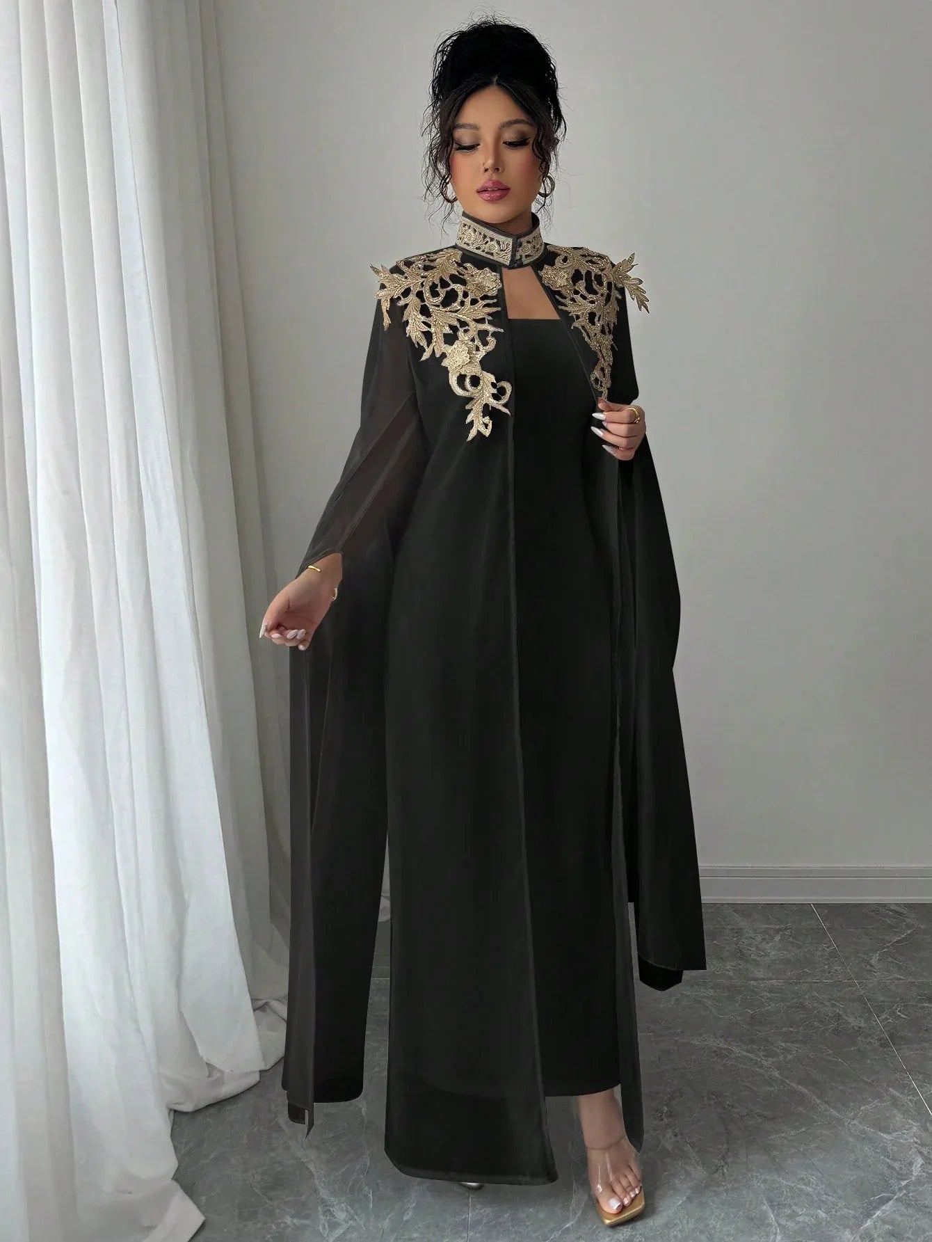 Rafferiza فستان ماكسي أنيق وراقي قطعتان - alotasawkli