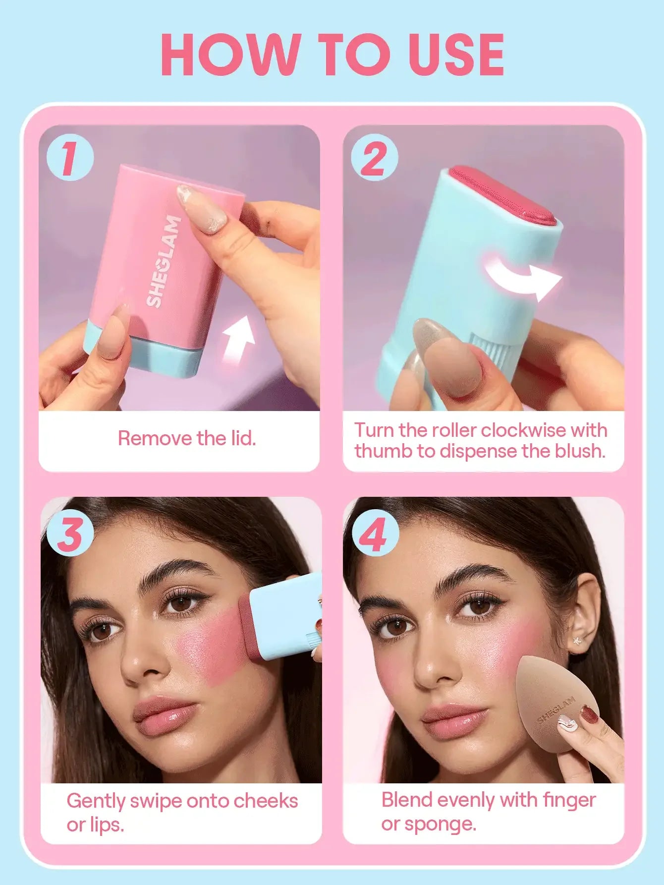 SHEGLAM Glass Glow Blush Stick – Pink Lemonade - alotasawkli
