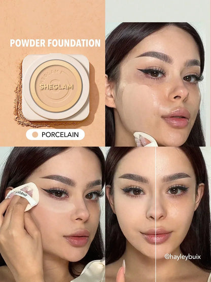 SHEGLAM Skin-Focus High-Coverage Foundation Powder – Porcelain - alotasawkli