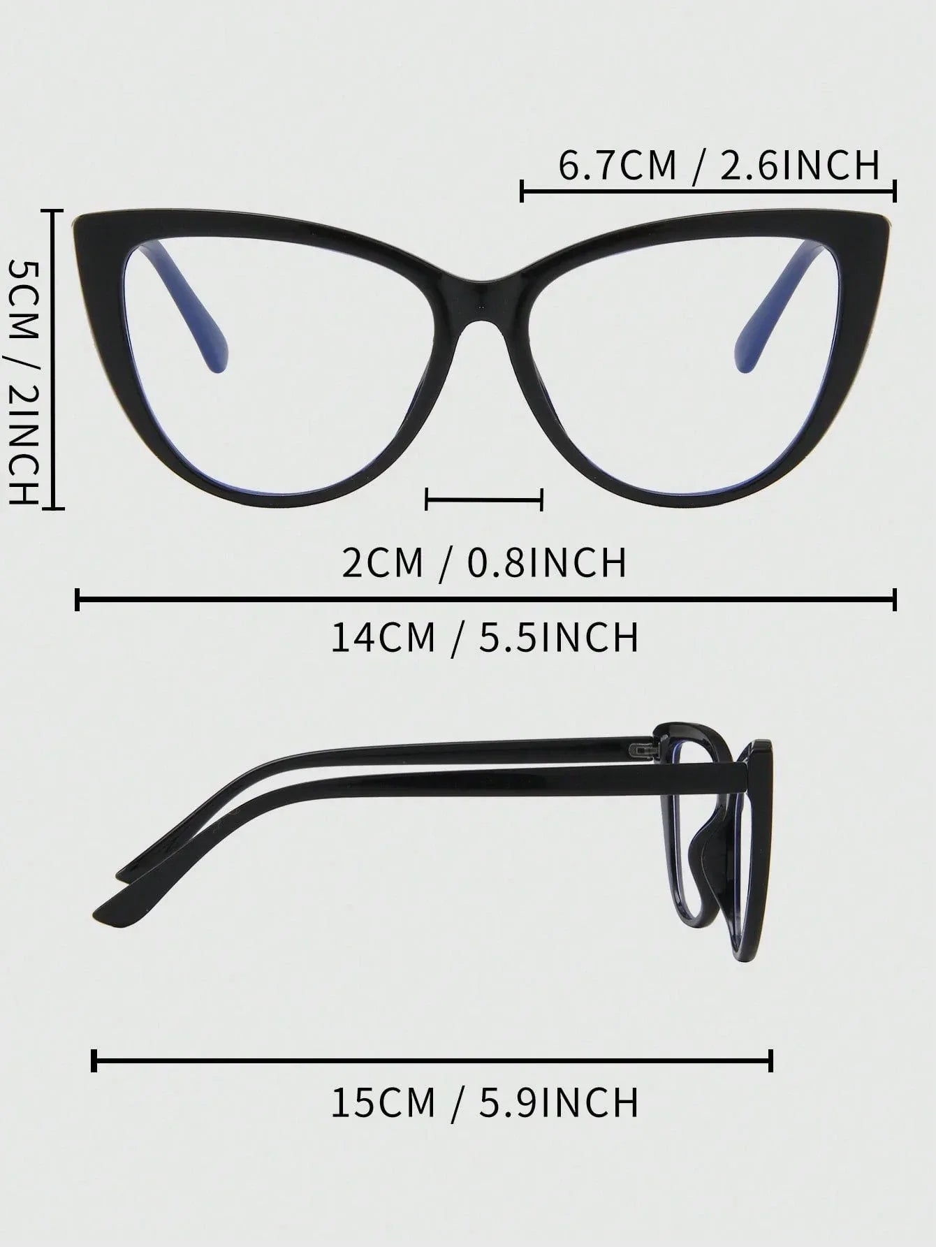 SHEIN-A pair of black cat-eye sunglasses with a polycarbonate frame - alotasawkli