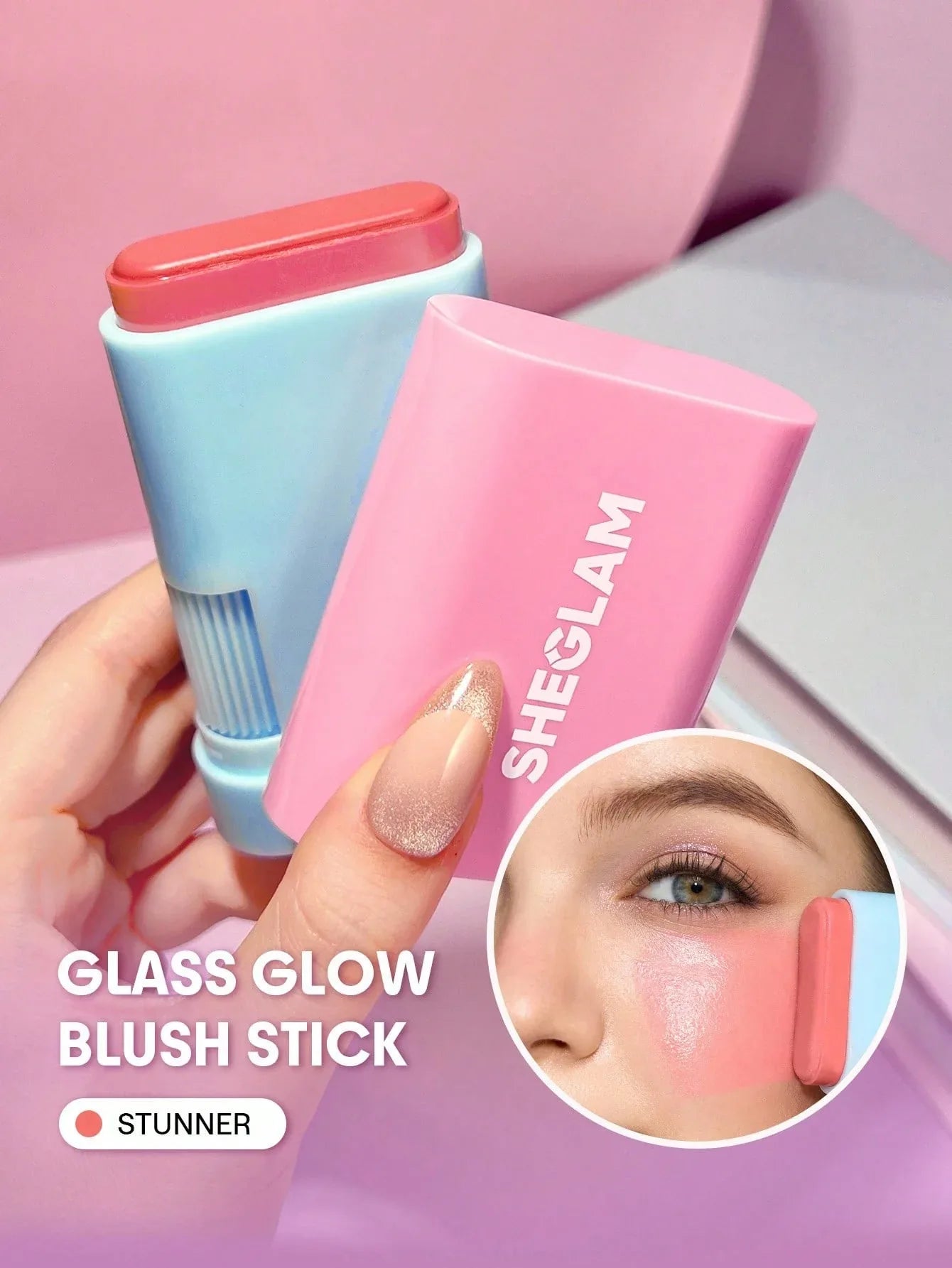 SHEGLAM Glass Glow Blush Stick – Pink Lemonade - alotasawkli