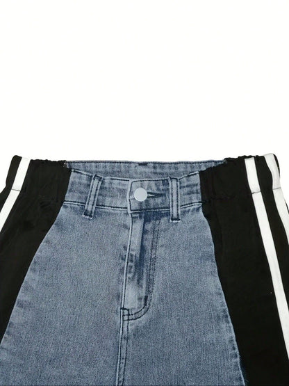 SHEIN-Women's wide-leg trousers with a colorful striped design - alotasawkli