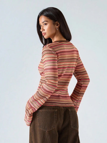 SHEIN-LYSMO Women's Casual Shirt with Round Neck - alotasawkli