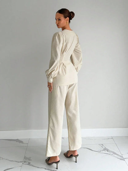 -SHEIN-Siren Gaze Long Sleeve Shirt - alotasawkli