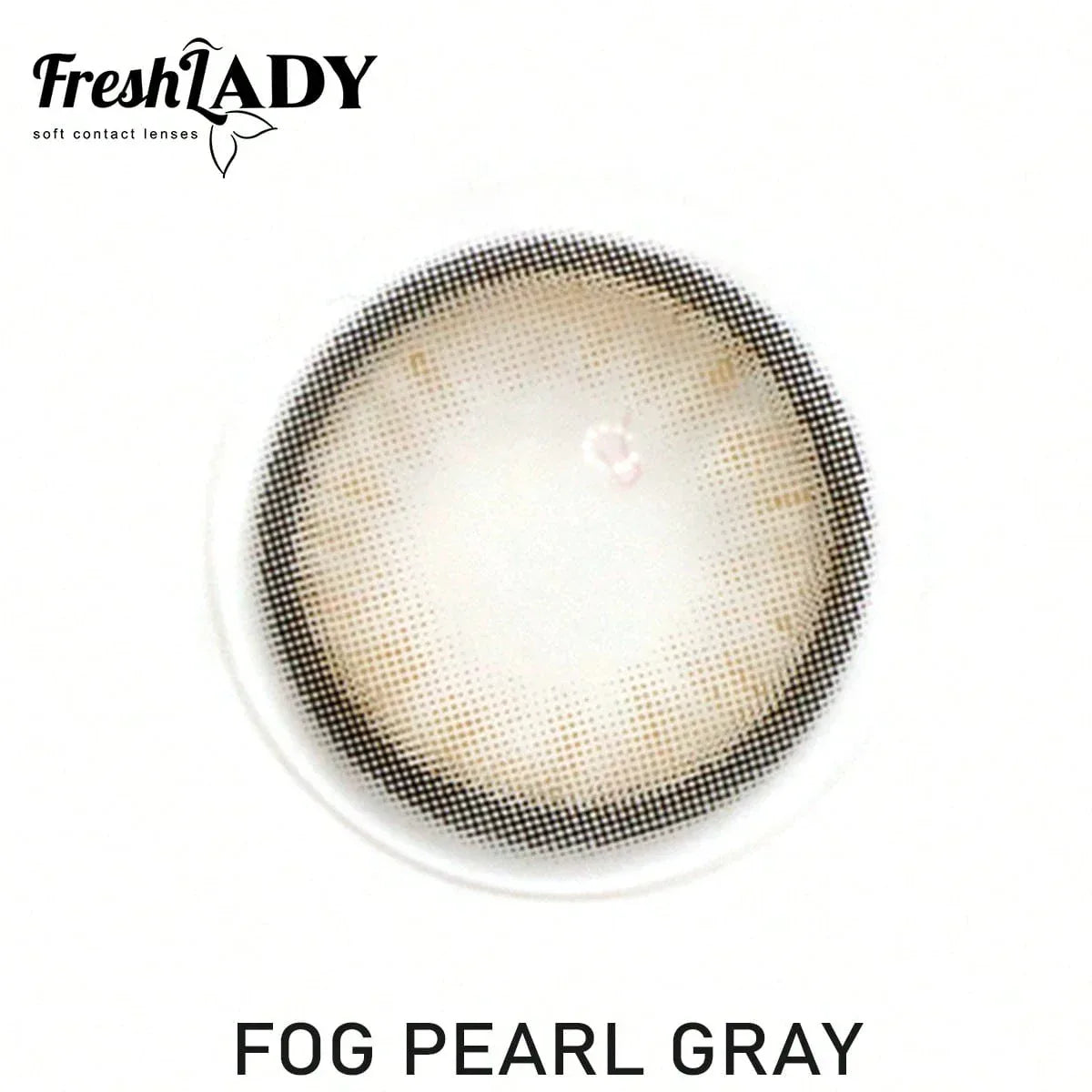 SHEIN-FRESH LADY Pair of 14.0 mm Pearl Grey Colored Contact Lenses - alotasawkli
