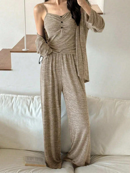 The Ultimate Comfort: 3-Piece Soft Knit Lounge Set - alotasawkli