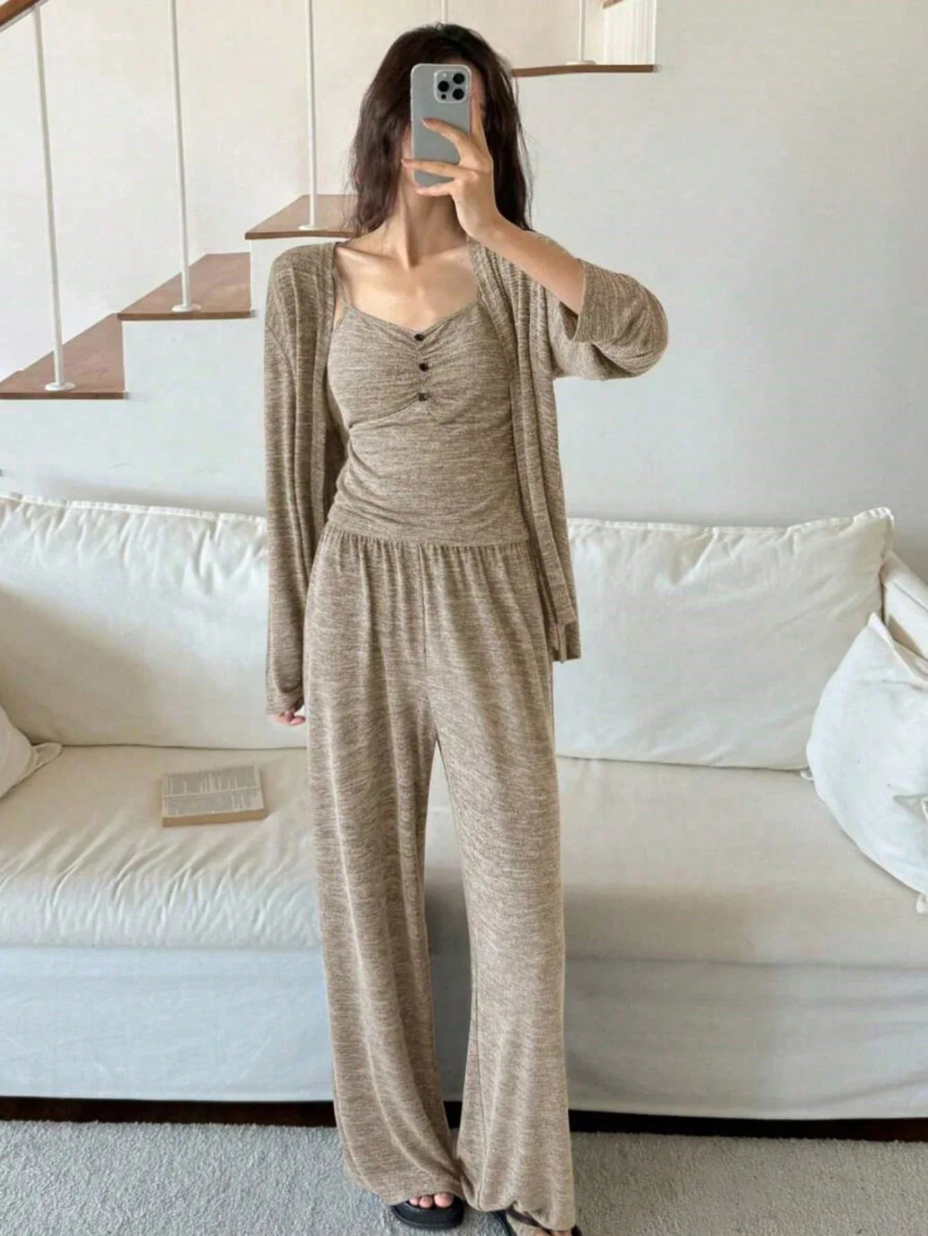 The Ultimate Comfort: 3-Piece Soft Knit Lounge Set - alotasawkli