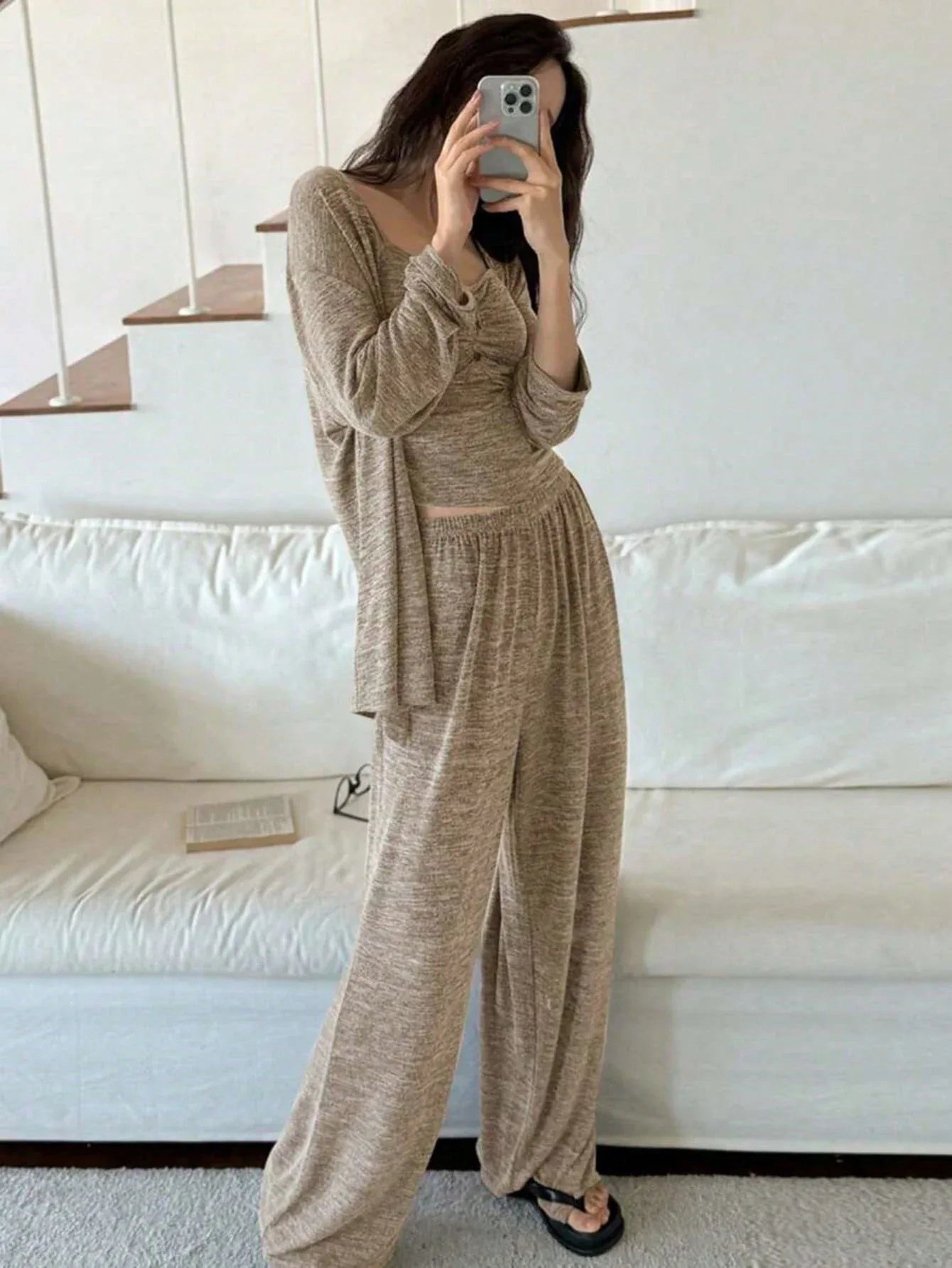 The Ultimate Comfort: 3-Piece Soft Knit Lounge Set - alotasawkli