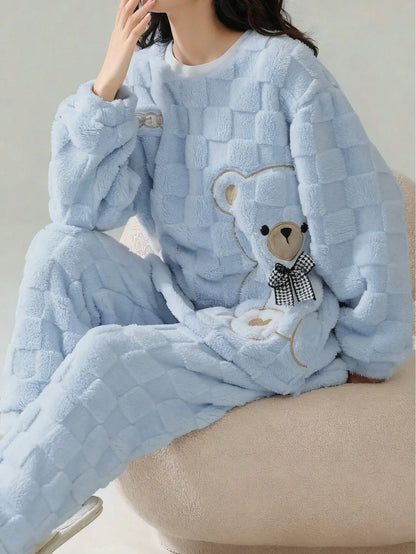 Soft Striped Flannel Pajama Set - alotasawkli