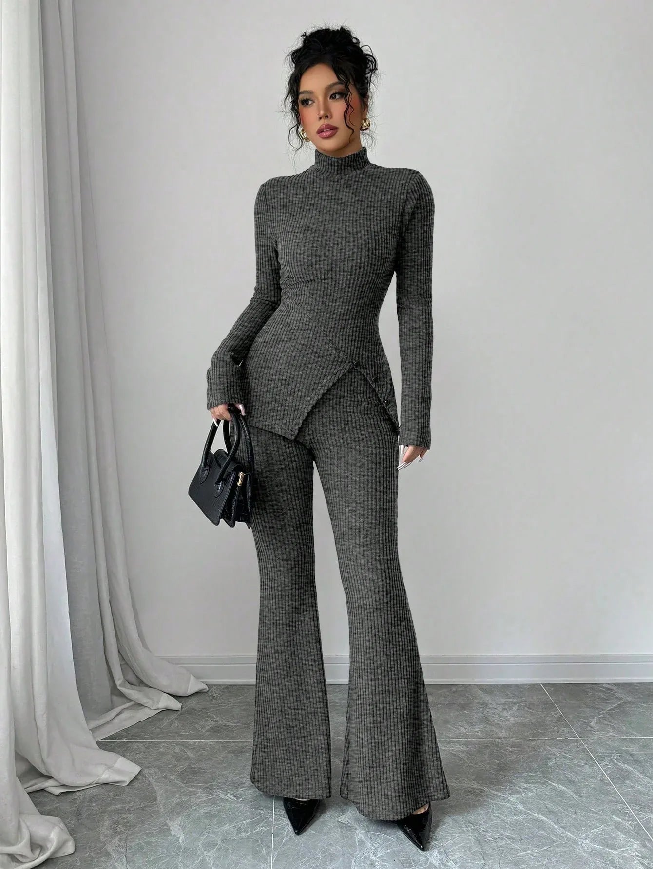 SHEIN-Opuloom 2-piece women's set consisting of a long-sleeved - alotasawkli