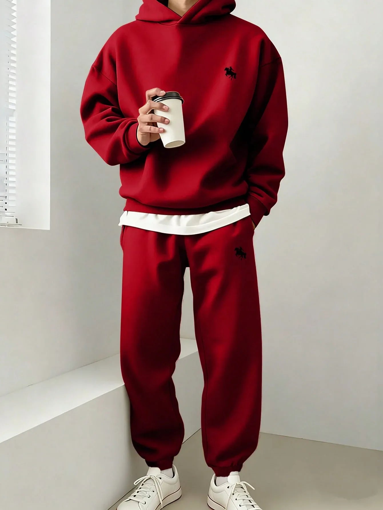 Classic Horse Logo Oversized Hoodie & Jogger Set - alotasawkli