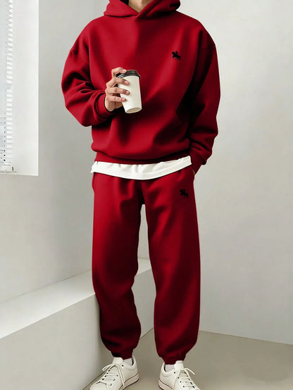 Classic Horse Logo Oversized Hoodie & Jogger Set - alotasawkli