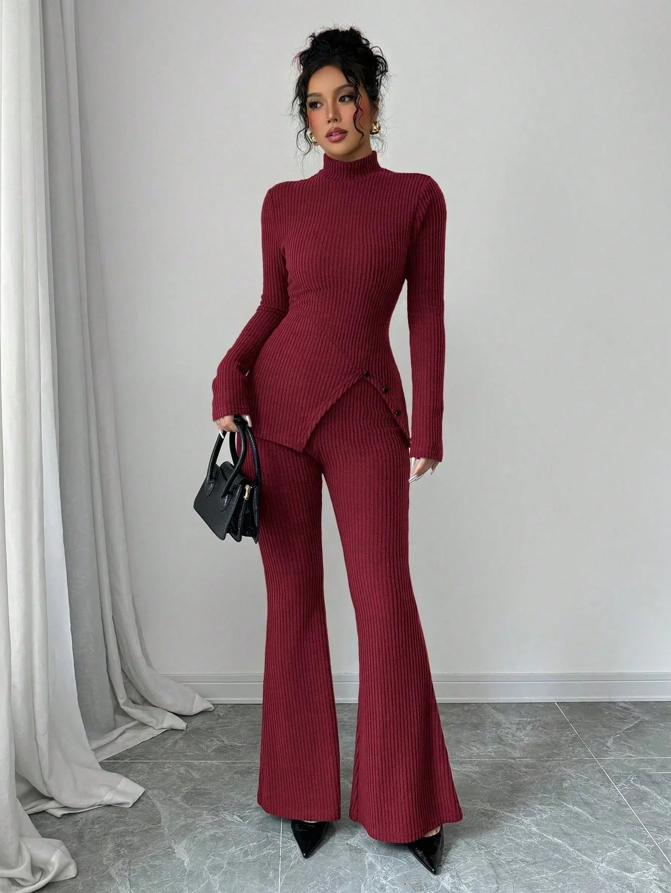 SHEIN-Opuloom 2-piece women's set consisting of a long-sleeved - alotasawkli