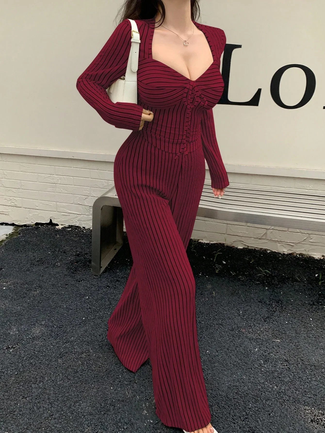 SHEIN-abyoxi Long Sleeve Asymmetrical - alotasawkli