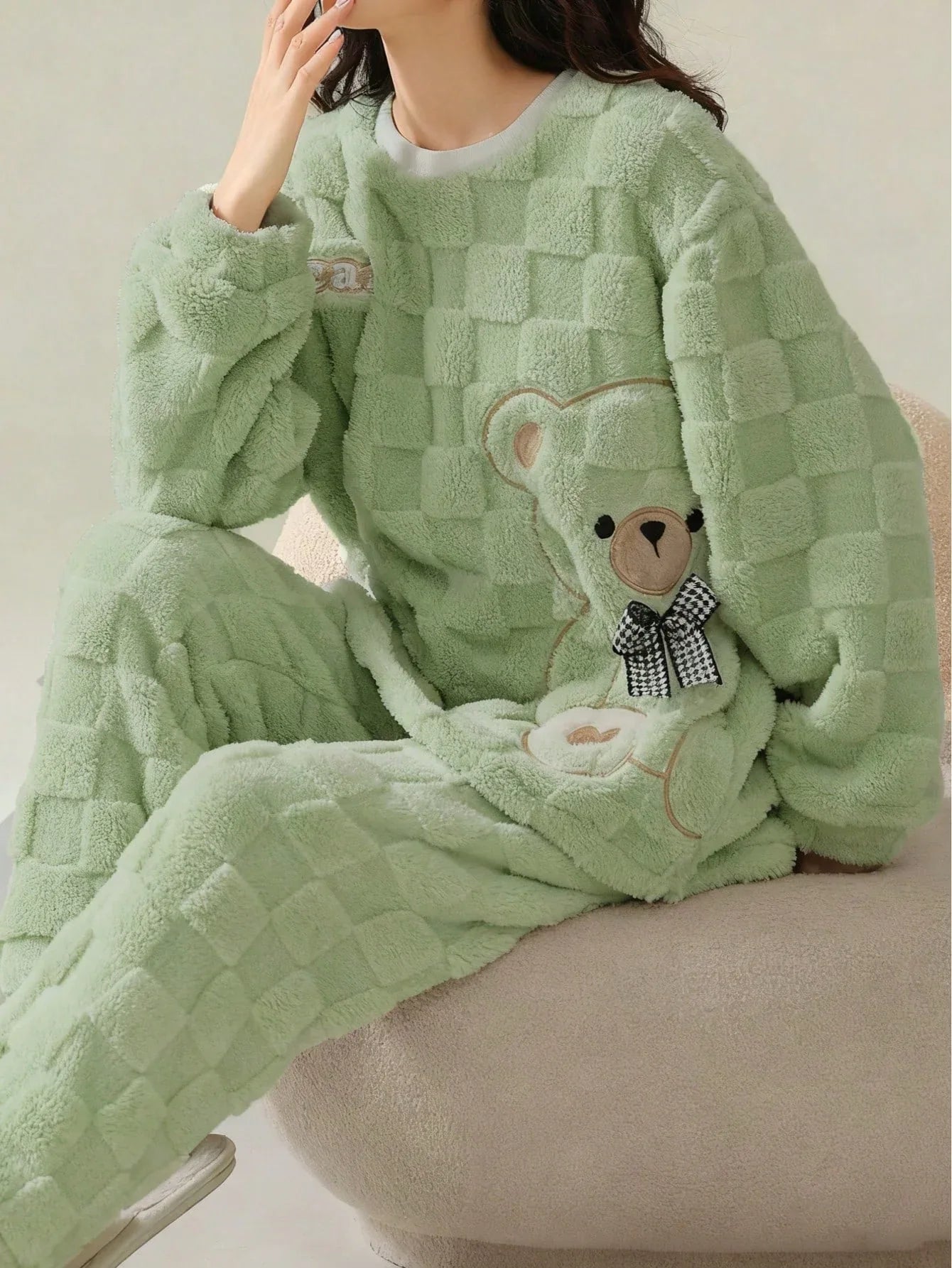 Soft Striped Flannel Pajama Set - alotasawkli