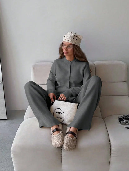 SHEIN-Two-piece set consisting of a long-sleeved cardigan - alotasawkli