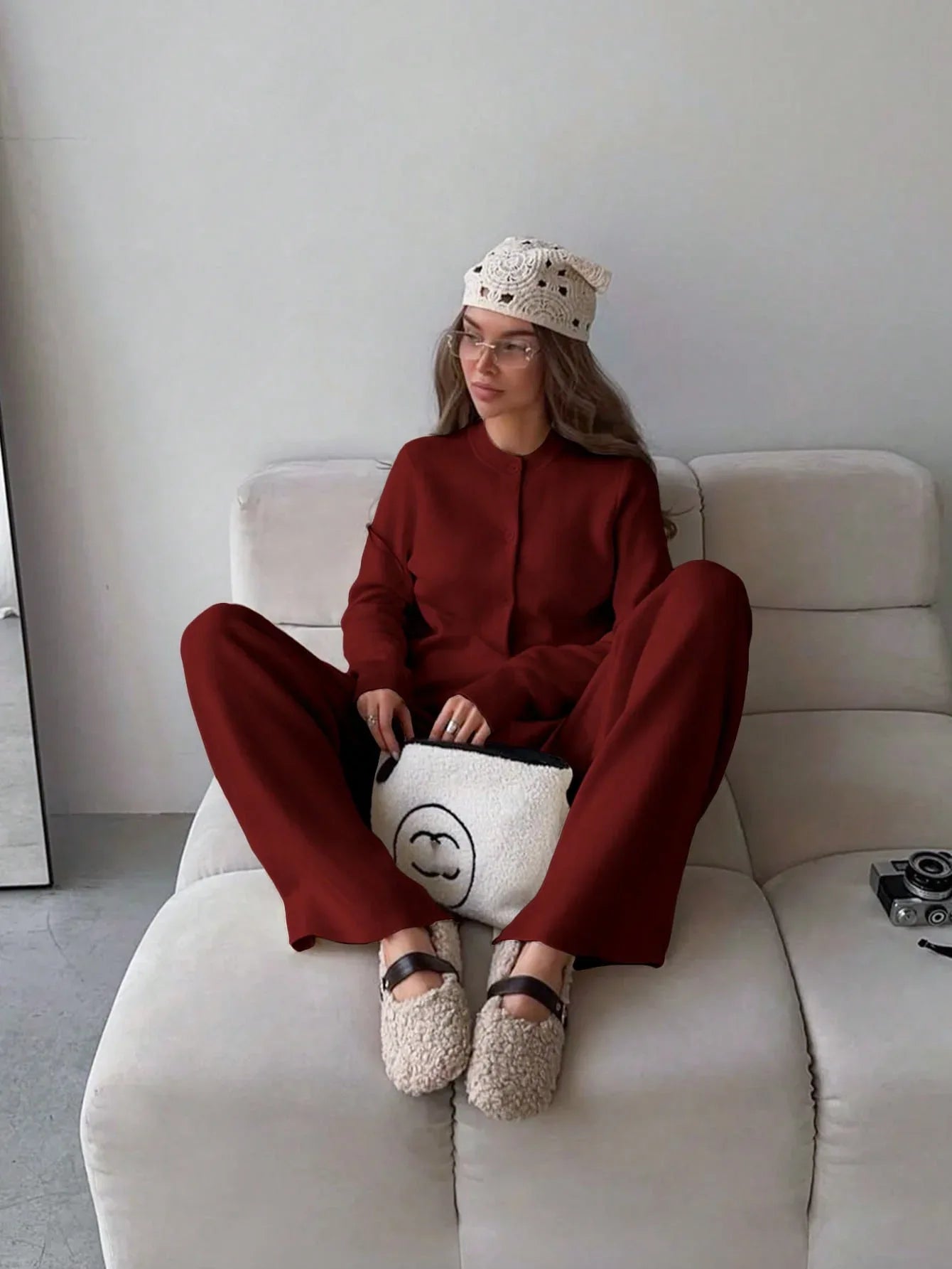 SHEIN-Two-piece set consisting of a long-sleeved cardigan - alotasawkli