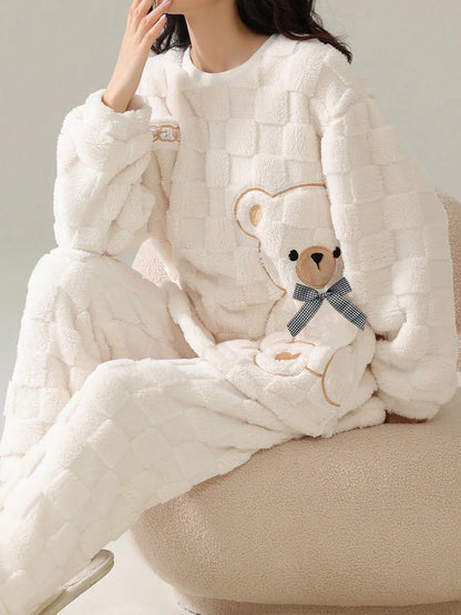 Soft Striped Flannel Pajama Set - alotasawkli