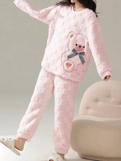 Soft Striped Flannel Pajama Set - alotasawkli