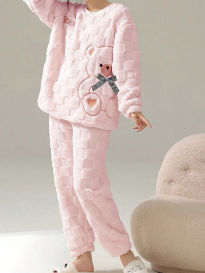 Soft Striped Flannel Pajama Set - alotasawkli