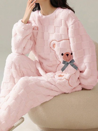 Soft Striped Flannel Pajama Set - alotasawkli