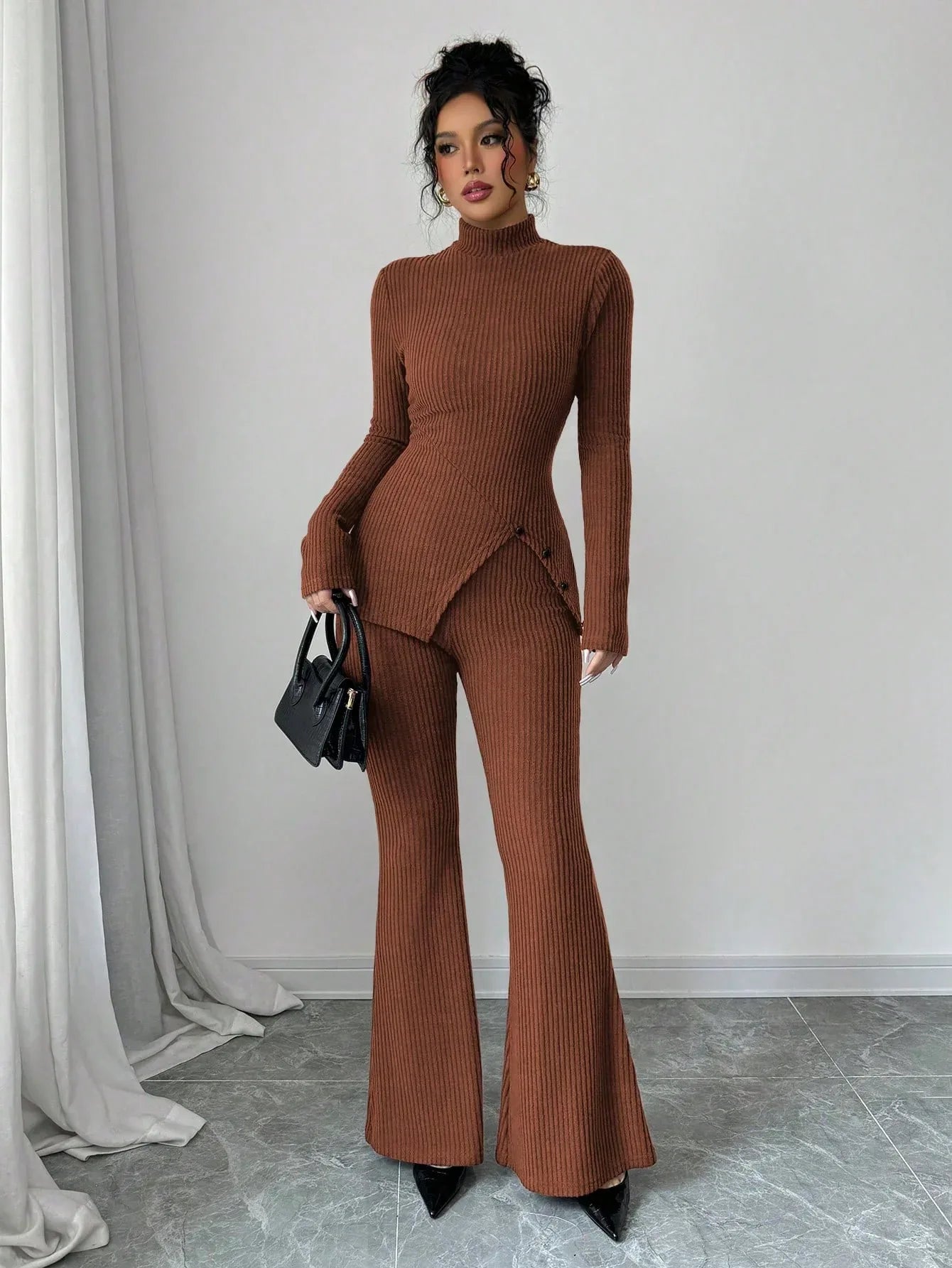 SHEIN-Opuloom 2-piece women's set consisting of a long-sleeved - alotasawkli