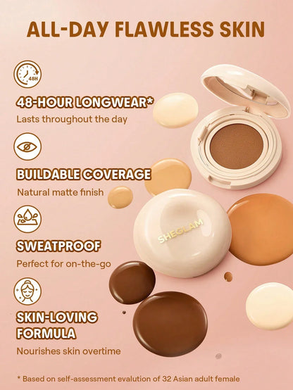 SHEGLAM Lock & Go Long-Lasting Cushion Foundation – Porcelain - alotasawkli