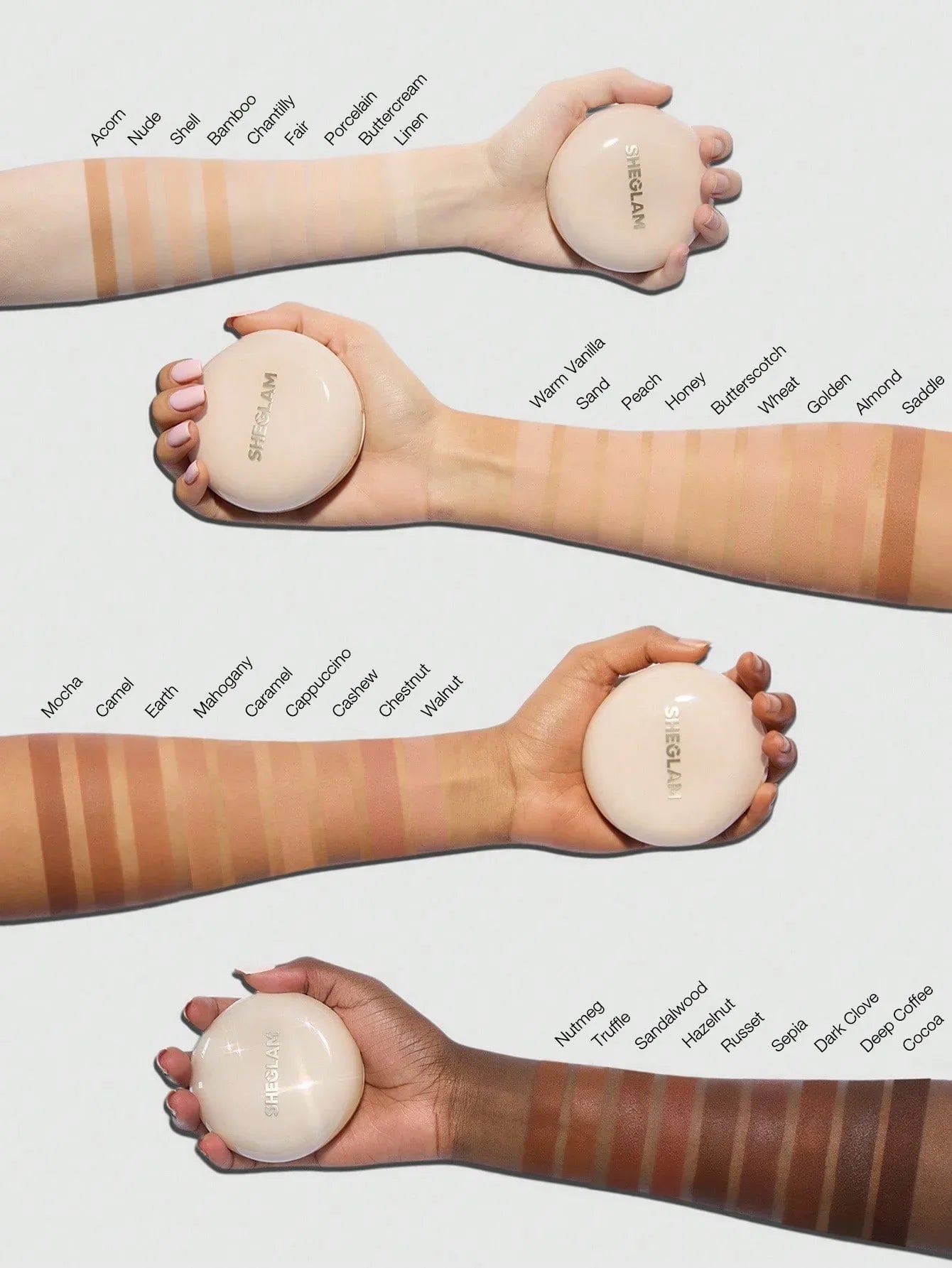 SHEGLAM Lock & Go Long-Lasting Cushion Foundation – Porcelain - alotasawkli