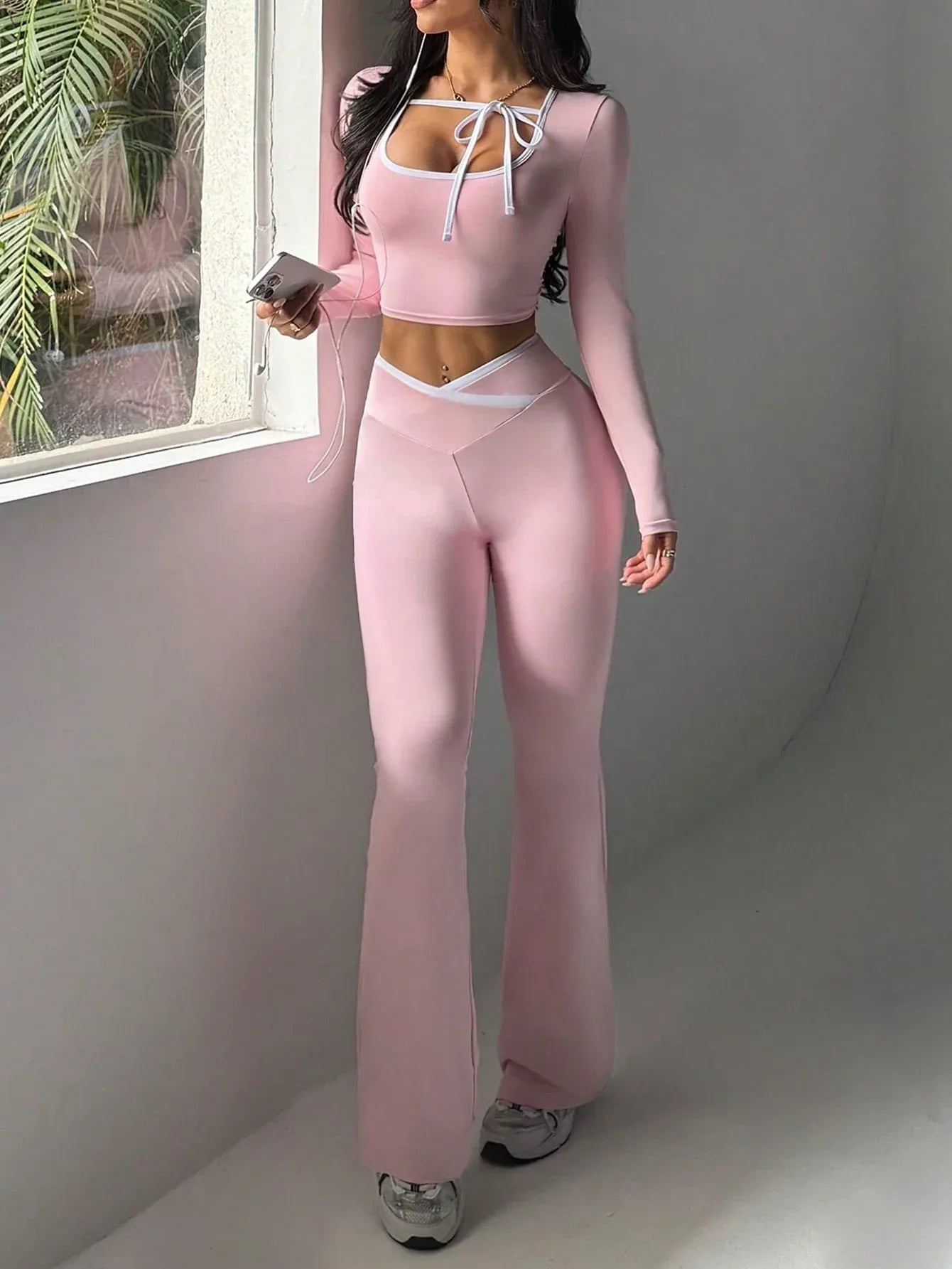 SHEIN-Sovereign Winter Two-Piece Sports Set - alotasawkli