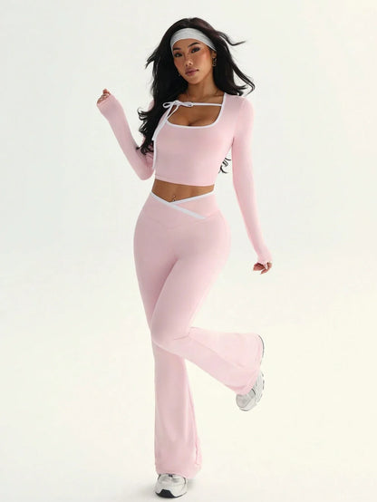 SHEIN-Sovereign Winter Two-Piece Sports Set - alotasawkli