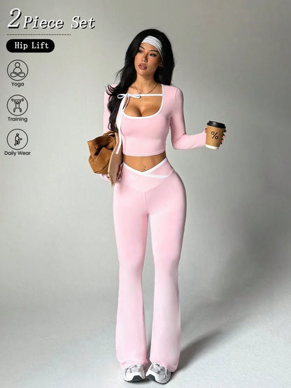 SHEIN-Sovereign Winter Two-Piece Sports Set - alotasawkli