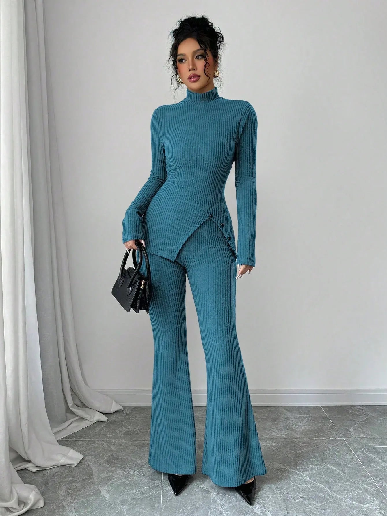 SHEIN-Opuloom 2-piece women's set consisting of a long-sleeved - alotasawkli