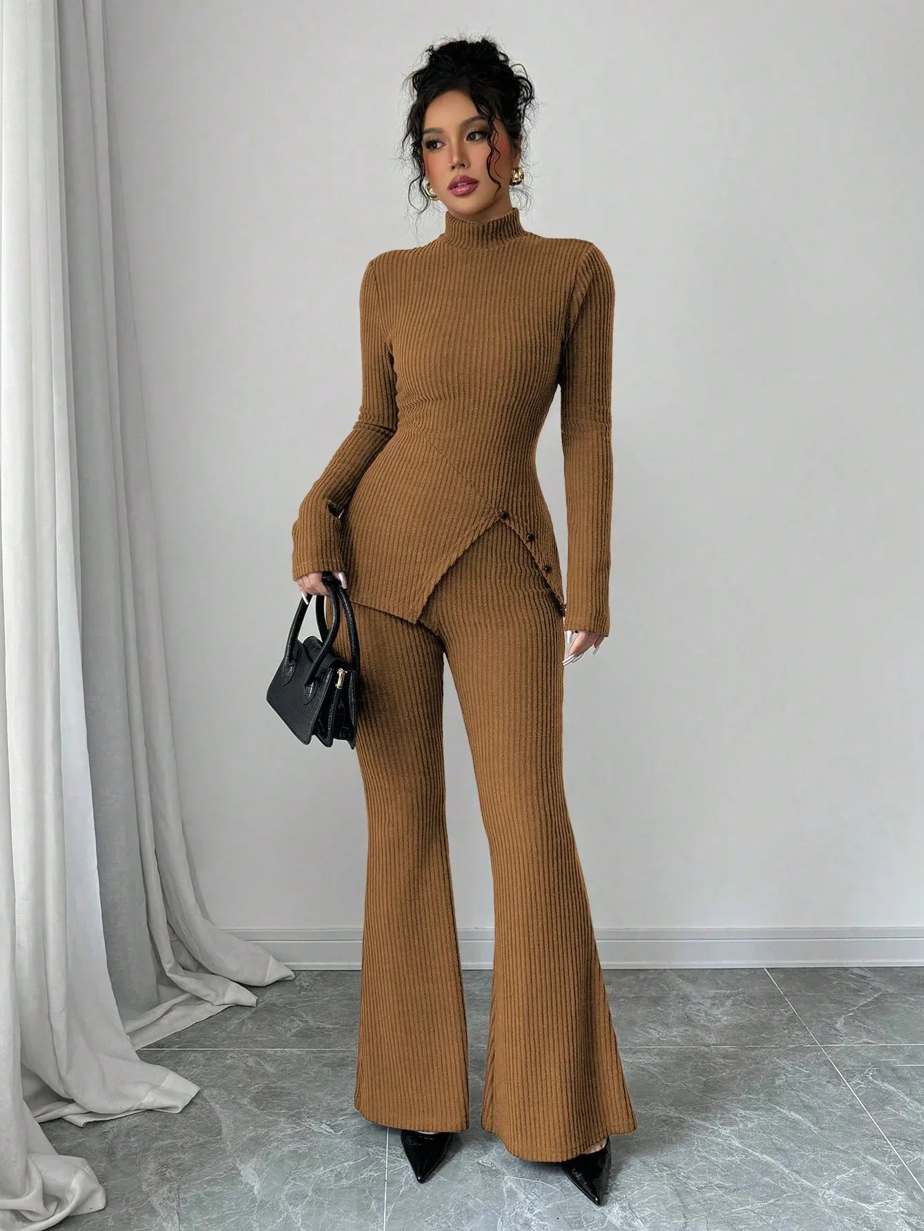 SHEIN-Opuloom 2-piece women's set consisting of a long-sleeved - alotasawkli