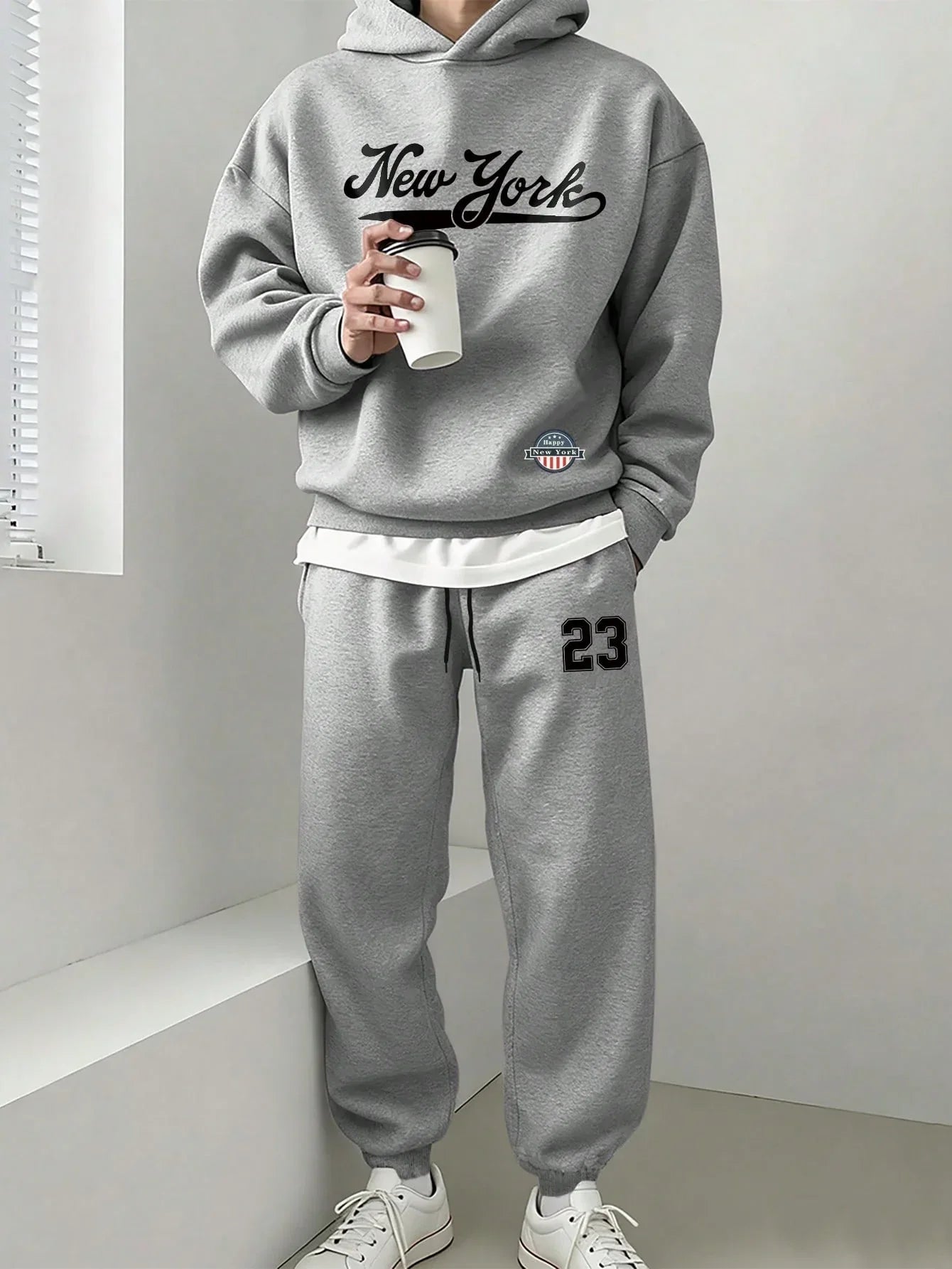 Classic Horse Logo Oversized Hoodie & Jogger Set - alotasawkli