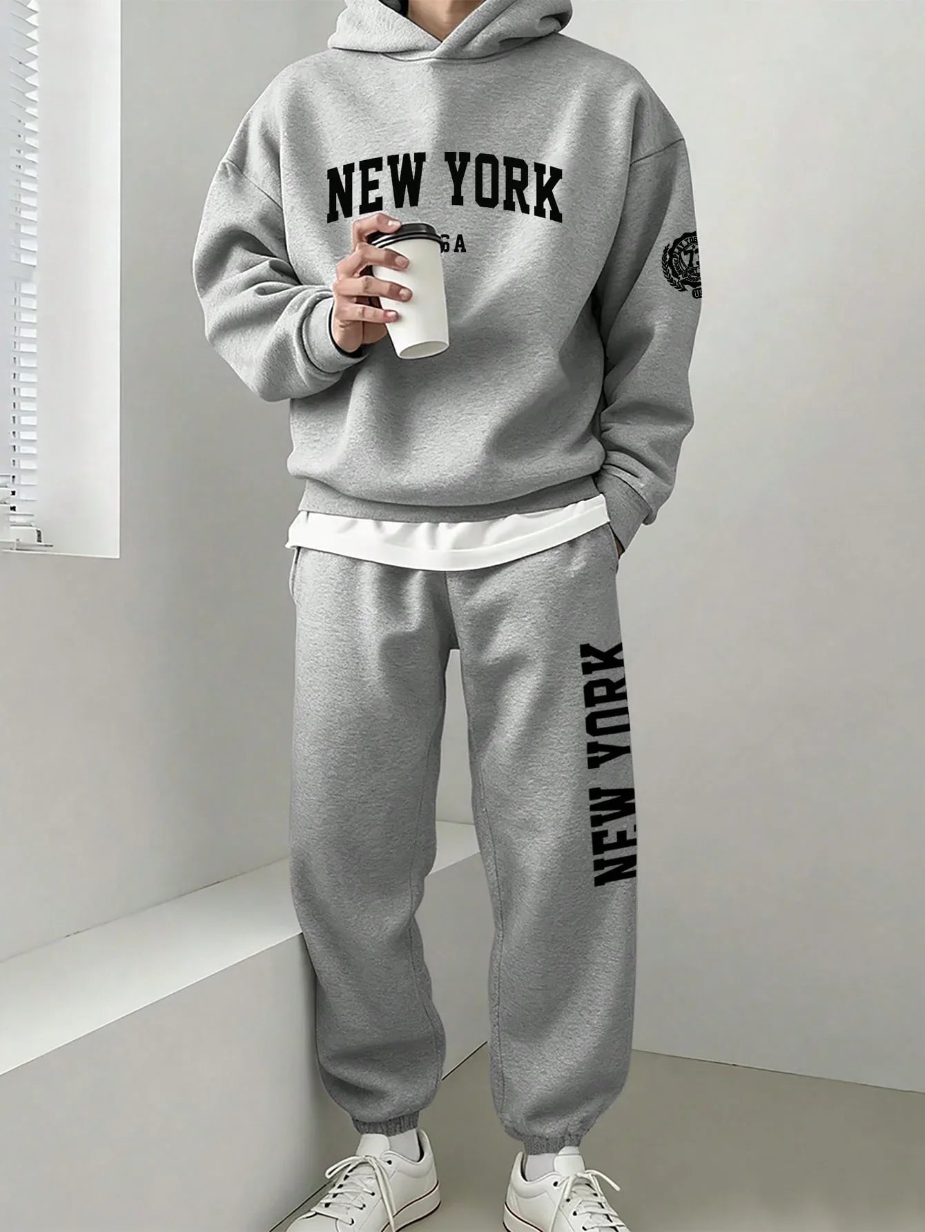 Classic Horse Logo Oversized Hoodie & Jogger Set - alotasawkli