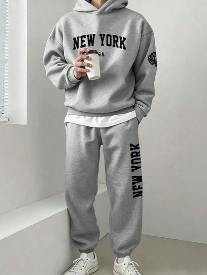 Classic Horse Logo Oversized Hoodie & Jogger Set - alotasawkli