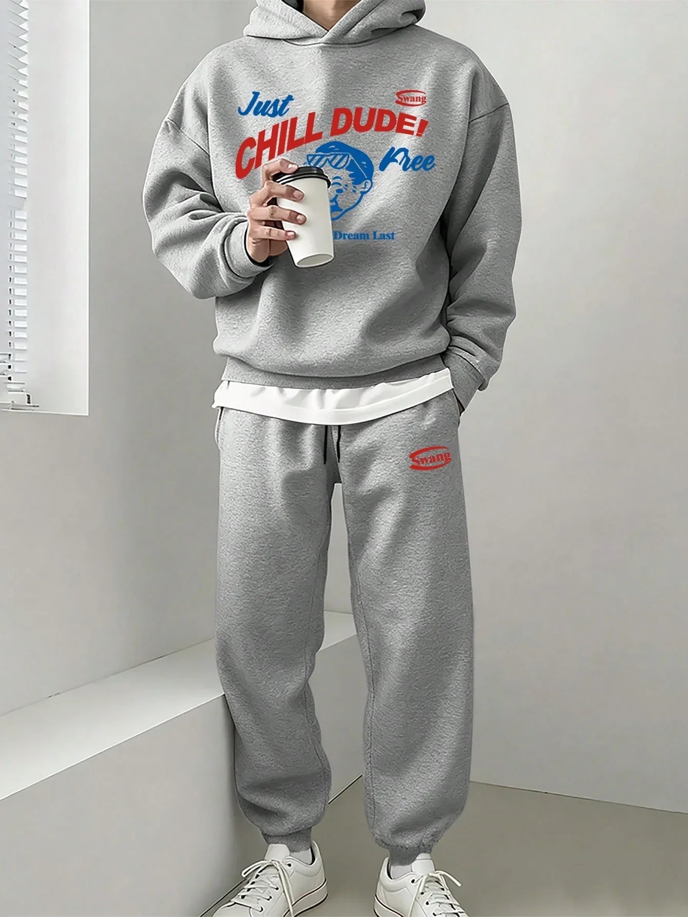 Classic Horse Logo Oversized Hoodie & Jogger Set - alotasawkli