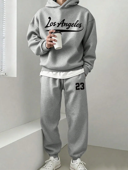 Classic Horse Logo Oversized Hoodie & Jogger Set - alotasawkli