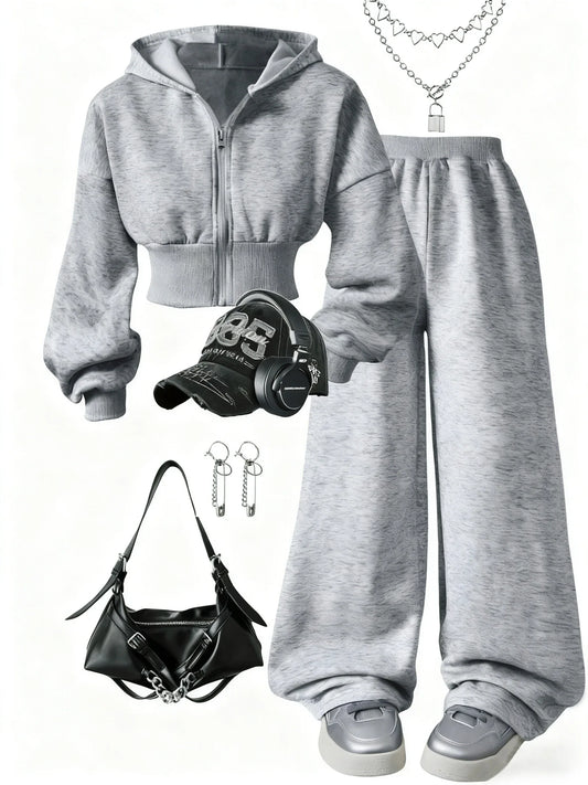 TEMU-Autumn-Winter Casual Sport Two-Piece - alotasawkli