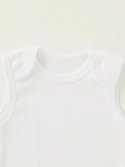 TEMU-5pcs Baby Boy Solid Color Basic Bodysuit - alotasawkli