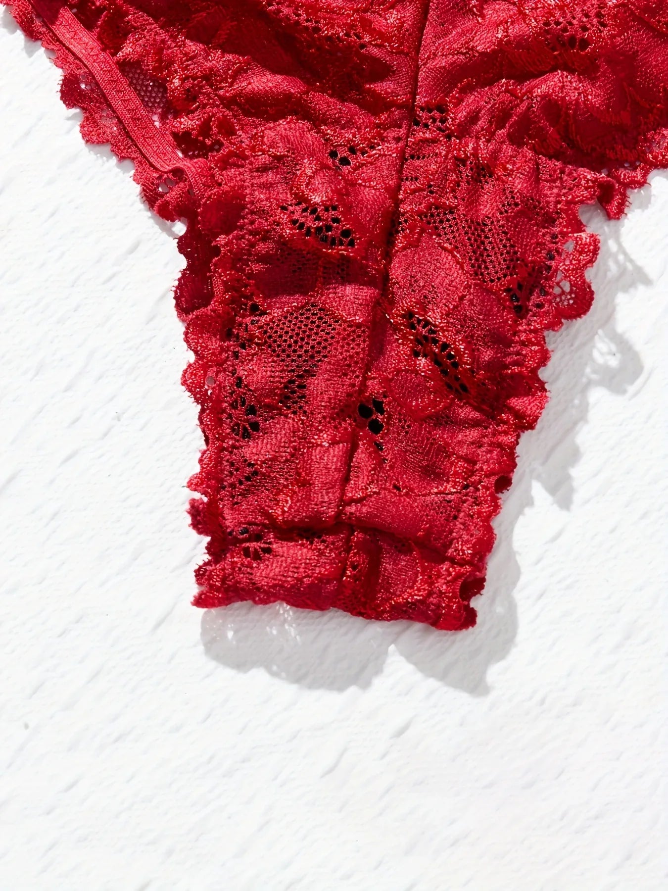 TEMU-Sexy Women'S Sleepwear Set | Solid Color with Contrast Lace Details, Lingerie Collection - alotasawkli