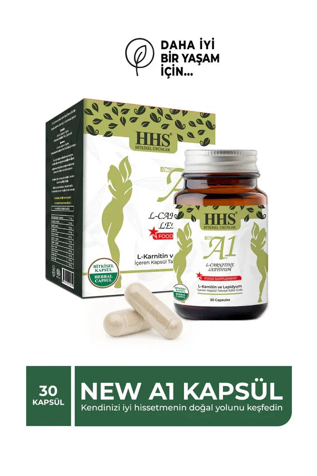 HHS NEW A1 L-Carnitine Lepidium 30 Capsules (Bottle) - alotasawkli