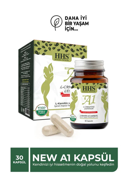 HHS NEW A1 L-Carnitine Lepidium 30 Capsules (Bottle) - alotasawkli