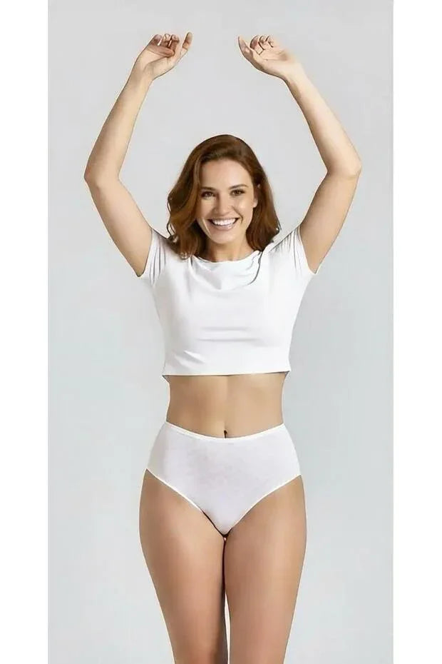 TRENDYOL-Onurel 6-Piece New White Soft Touch 100% Cotton - alotasawkli