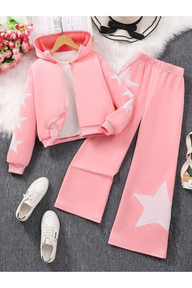 TRENDYOL-Kids Trendy Girls Solid Color Star - alotasawkli