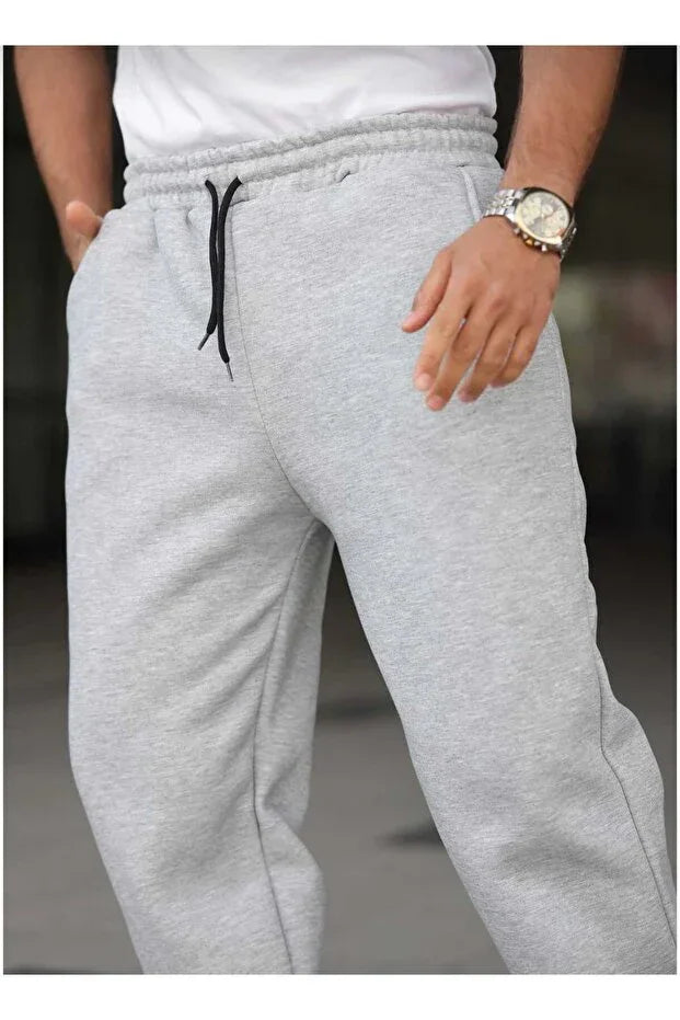 TRENDYOL-BERYY MODA Winter Two-Piece Black Grey Loose Sweatpants - alotasawkli