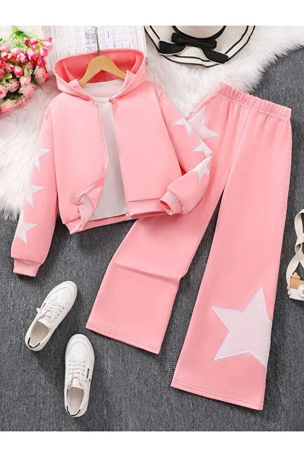 TRENDYOL-Kids Trendy Girls Solid Color Star - alotasawkli